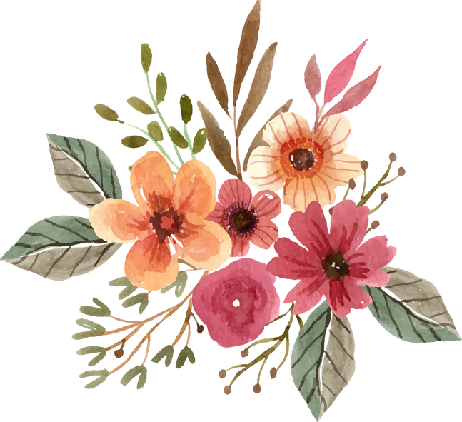 Painted Watercolor Flower Vector Illustration